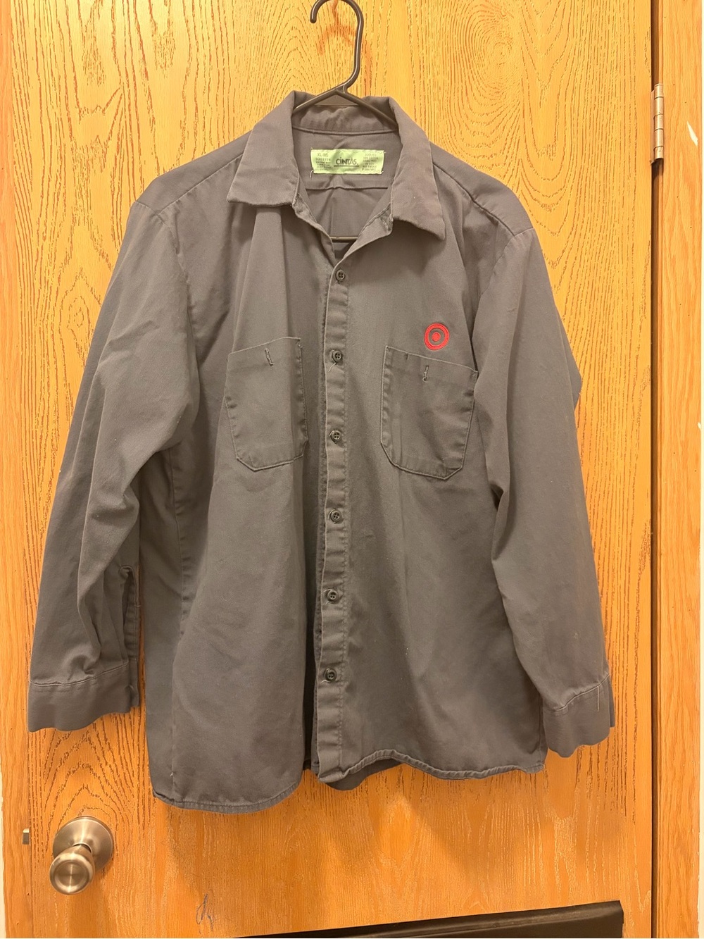 Men's Long-Sleeve Button-Up Work Shirt - Gray